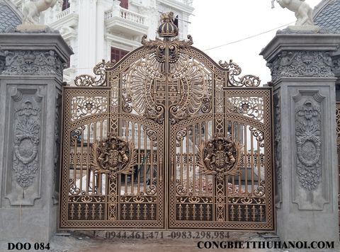 Cổng nhôm đúc nguyên cánh